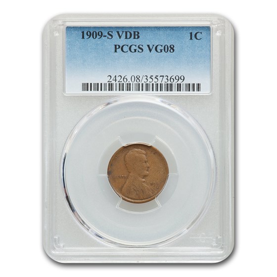 1909-S VDB Lincoln Cent VG-8 PCGS 1909-S VDB Lincoln Cent VG-8 PCGS